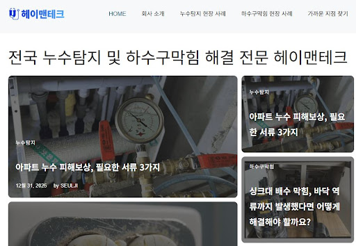 헤이배관을 통한 누수 전문가 매칭으로 복잡한 배관 역류 완벽 차단하기